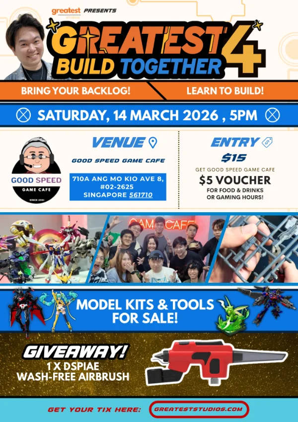 Poster: Greatest Build Together #4, 14 March 2026, Good Speed Game Cafe